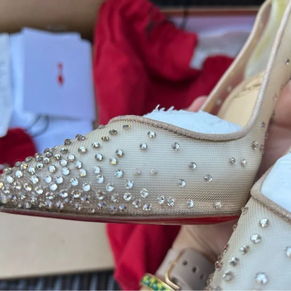 Follies Strass Christian Louboutin 100mm pumps - Picture 4 of 12